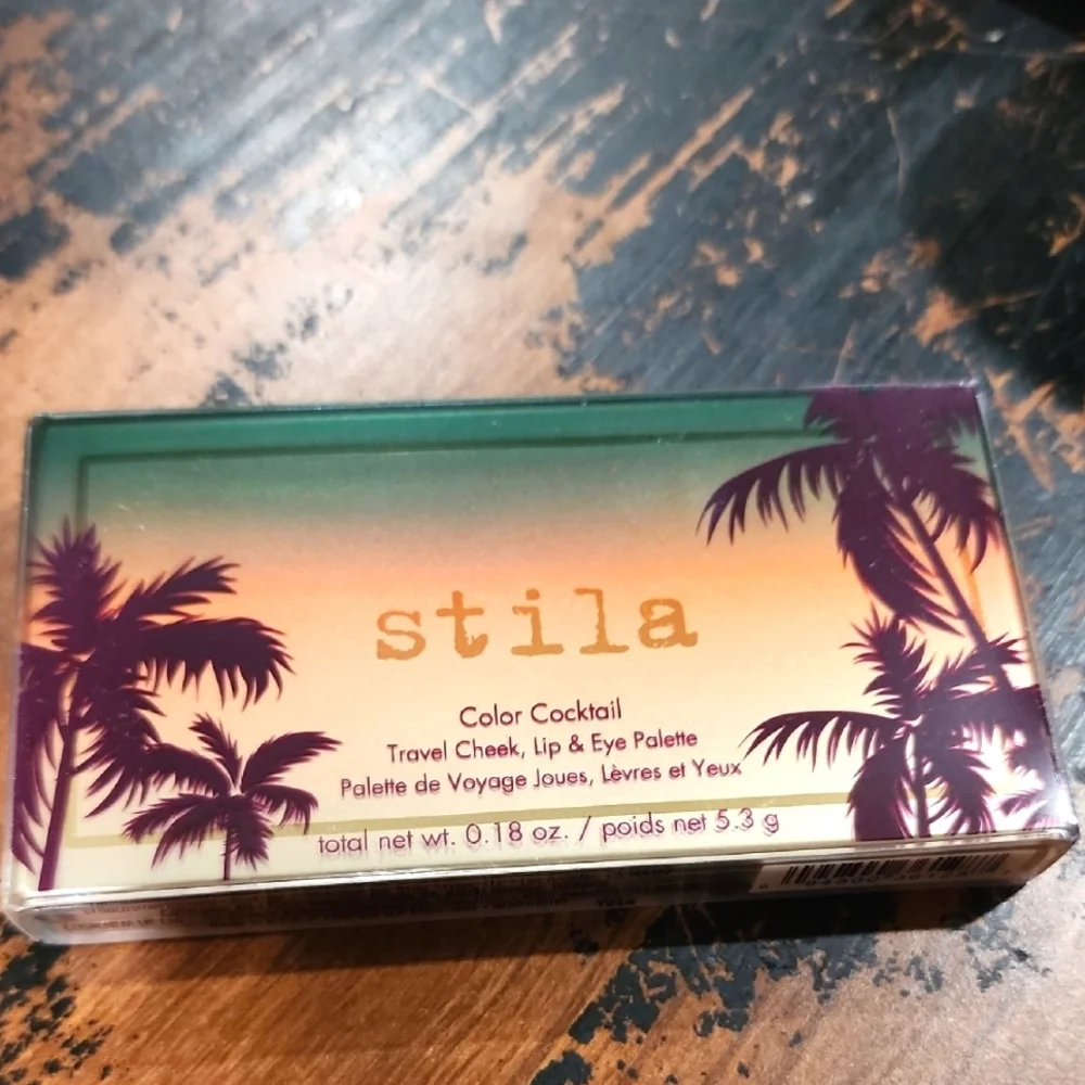New Stila Color Cocktail Travel Cheek, Lip & Eye Palette Tequila Sunrise 5.3 g